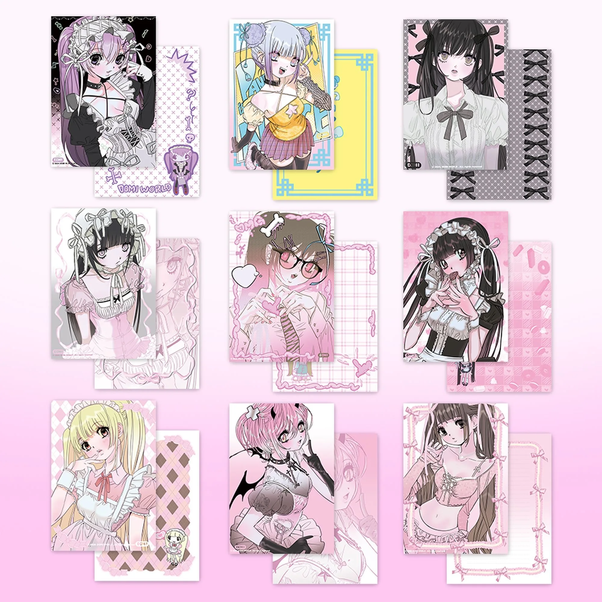 1/9 Pcs Domi Korean-style Stickers Hot Girl Characters Gukka Stickers Girl Stickers DIY Phone Decorations INS Alternatives