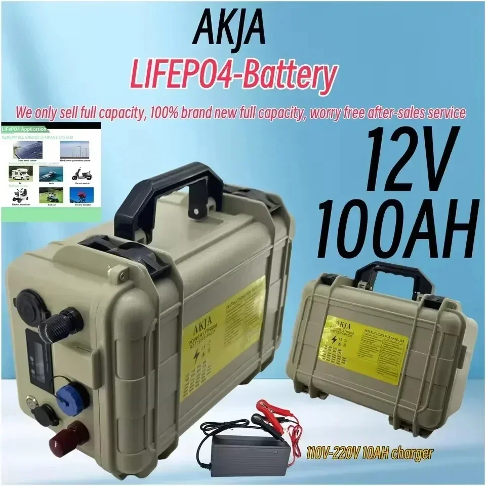 بطارية LiFePO4 عالية الأداء 12 فولت: سعة فعلية 100 أمبير، 6000 دورة، 100 أمبير BMS | الشحن الجوي والاستخدام البحري #1