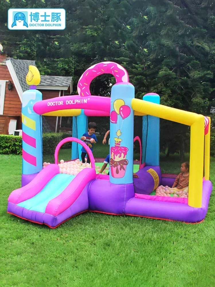 Children's Inflatable Castle Trampoline Trampoline Indoor and Outdoor Small Slide