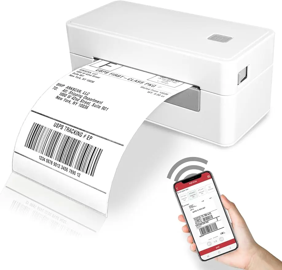 Arkscan 3044C-WF 300 DPI WiFi Shipping Label Printer Label Design Software on Windows, Print Wireless on Windows iPhone/iPad