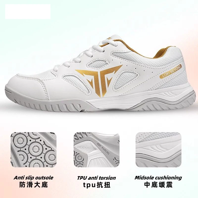 

Men's Women's Table Tennis Shoes Competition Training Tennis Shoes Comfortable Sports Shoes Breathable Anti-slip Badminton Shoes