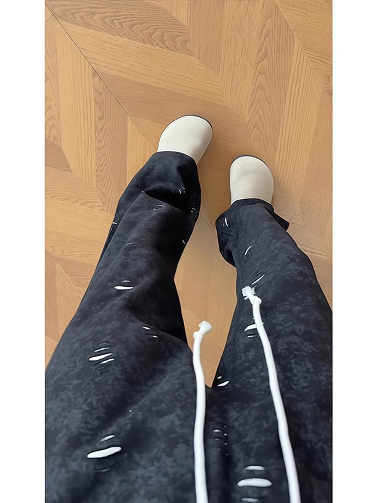 

Мужские повседневные брюки Cleanfit, винтажные потертые брюки в американском стиле ретро, осенние прямые брюки свободного покроя, спортивные брюки