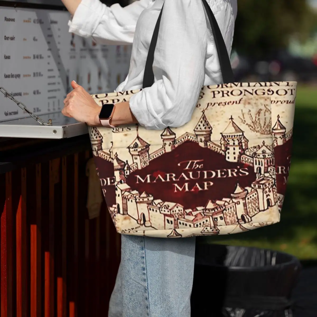Magic Marauders Map Harny Potter Beach Tote Bag Sport Gym Yoga Duffle Large Tote Bag Women Travel Bag Fitness bag