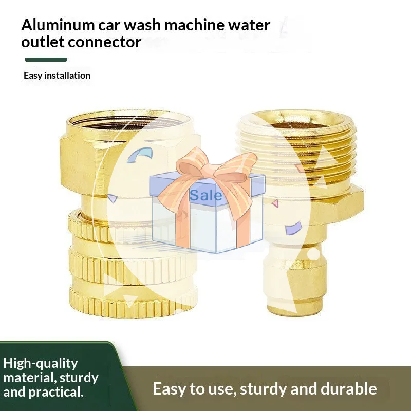Pressure Washer M22 Male Female Connector Plated Copper Adapter Fitting for DIY Car Detailing Projects