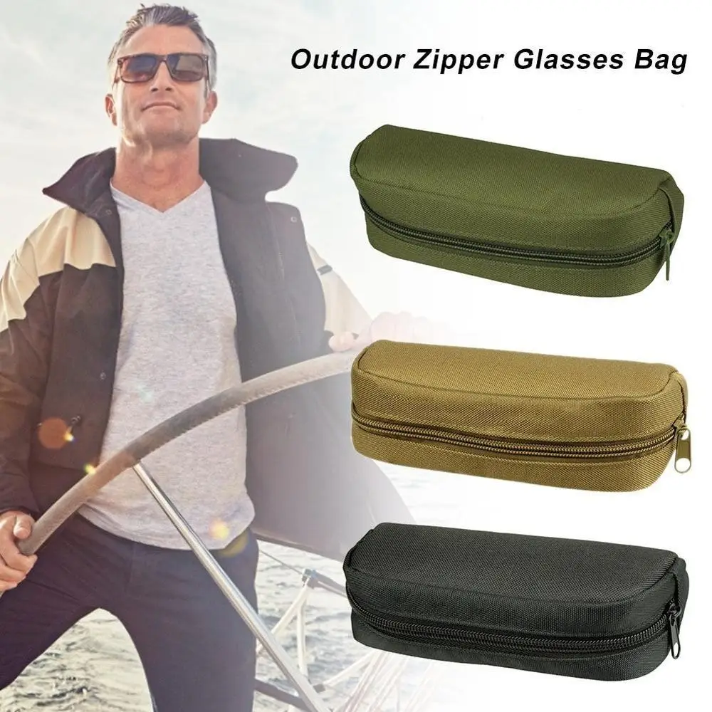 

Large Capacity Outdoor Glasses Pouch Waist Hanging Travel Zipper Sunglasses Bag Retro Style Oxford Cloth Eyeglasses Case Bag