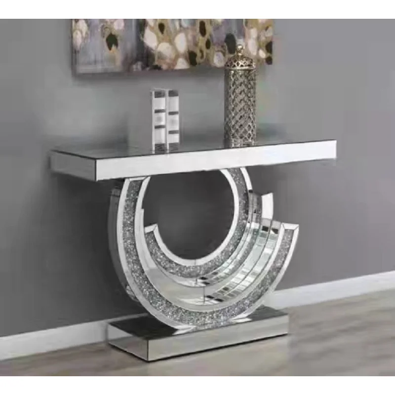 mirrored furniture console table crush diamond for living room