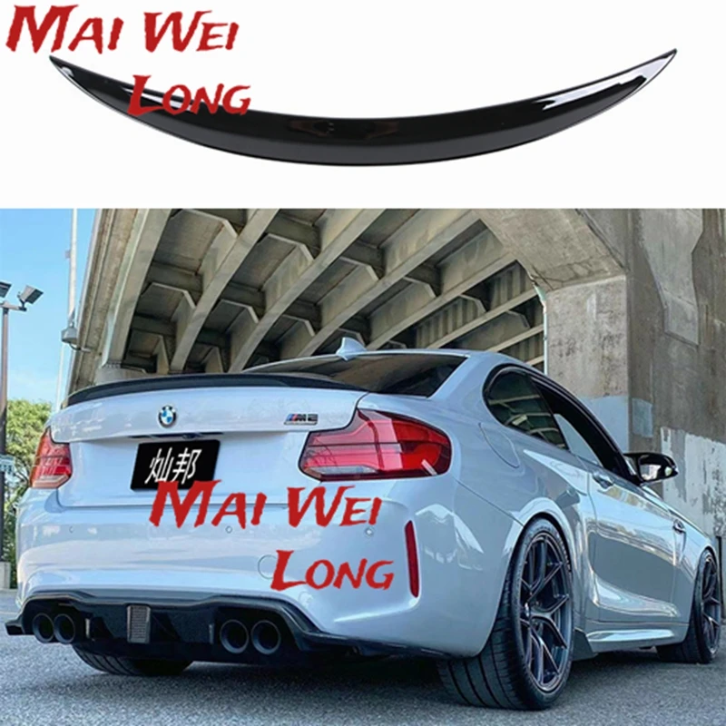 P Style For BMW F22 Spoiler Carbon Fiber Spoiler 2 Series F22 Coupe & F87 M2 220i M235i 228i Carbon Spoiler Lips 2014 - UP