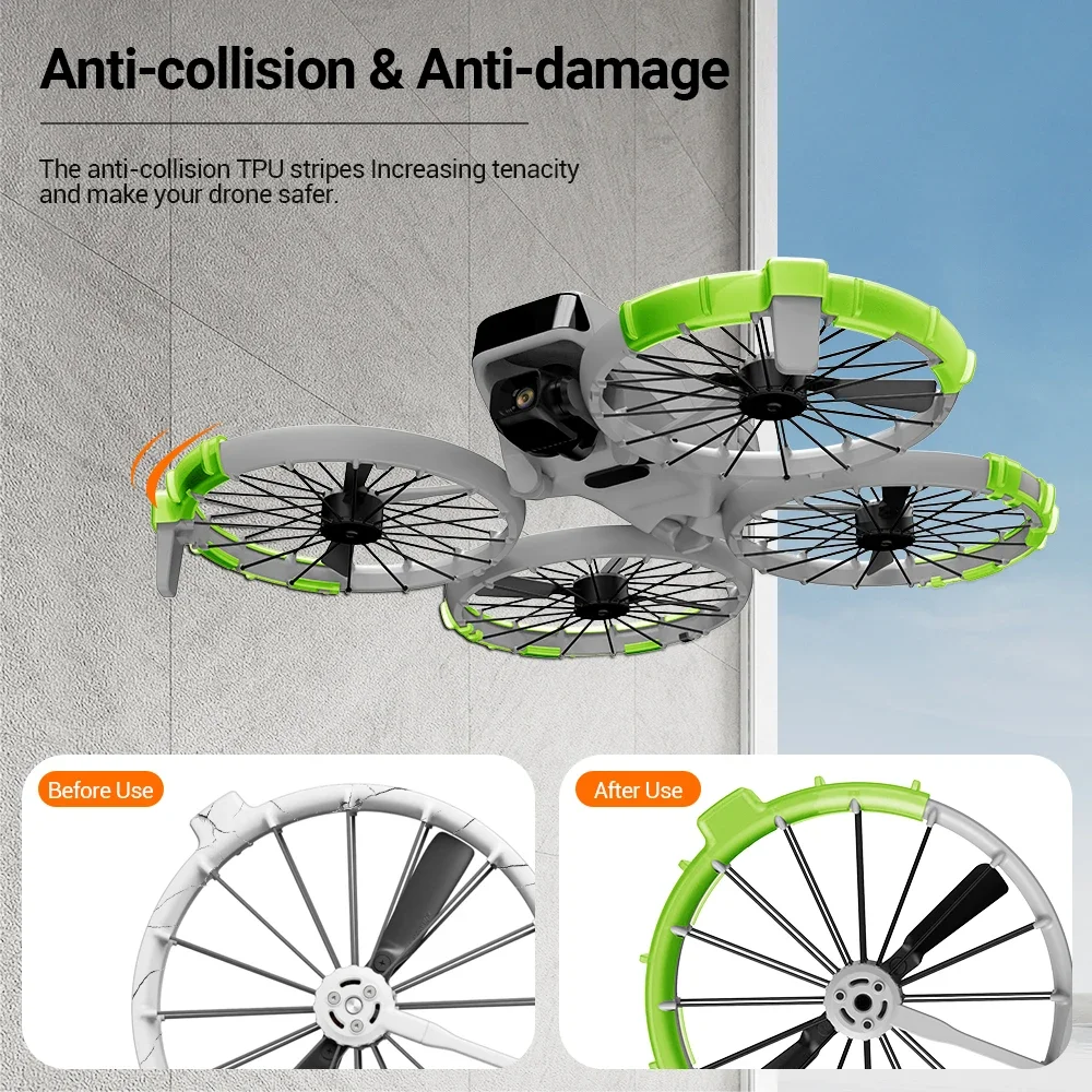 Anillo protector de parachoques para Dron DJI flip, protector de hélice, protectores de impacto anticolisión, accesorios protectores de parachoques