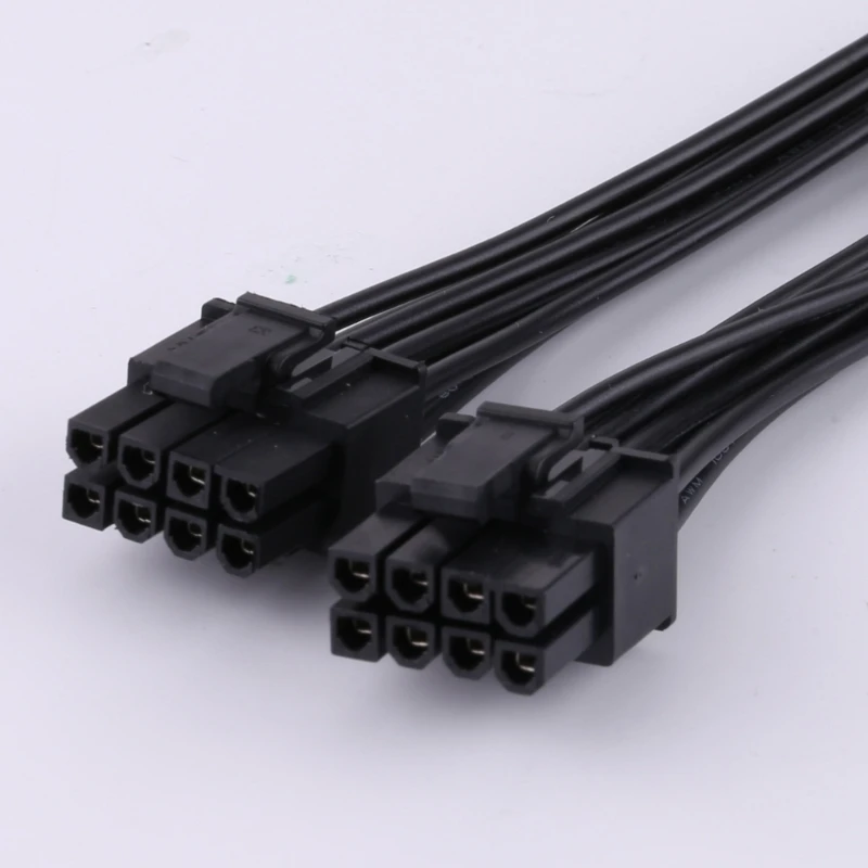 8pin Female To Dual 8pin Male 6+2pin Expansion Cable 8P To 6+2P 1 to 2 Splitter