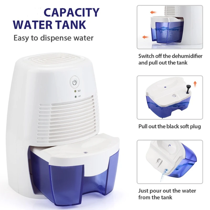 500Mlportable مزيل الرطوبة كتم امتصاص الرطوبة مجفف هواء للمنزل غرفة مكتب المطبخ مزيل الروائح الكريهة مجفف الهواء