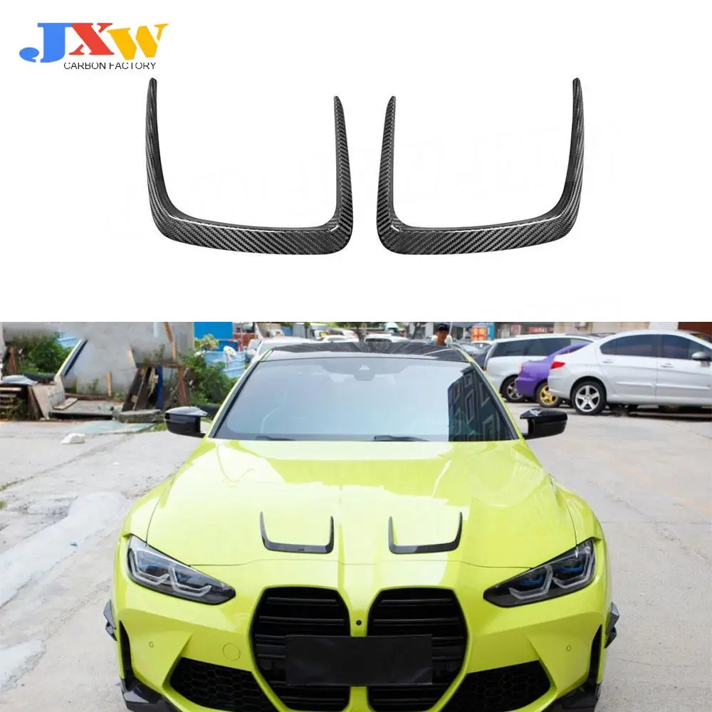 

Dry Carbon Fiber Air Flow Engine Cover Trim Air Outlet Trims Vent for BMW G80 G82 G83 M3 M4 2021 2022 2023 FRP Engine Cover Trim