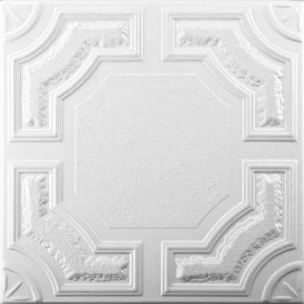 

50pc of Caracas White (20"x20" Foam) Ceiling Tiles - Covers About 135sqft