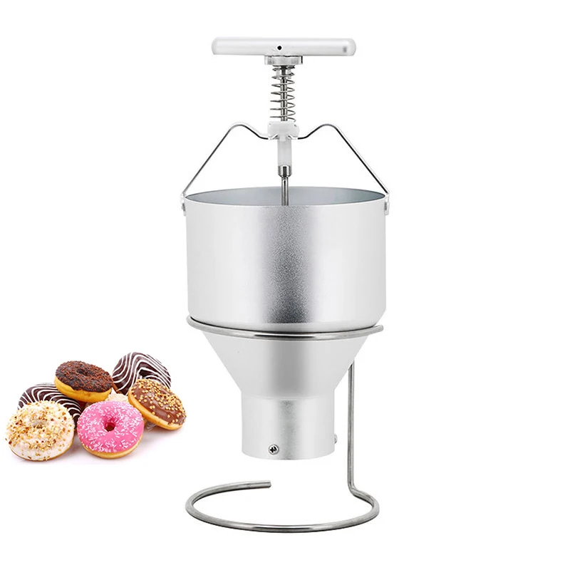 

Stainless Steel Manual Donut Depositor Dropper Plunger Batter Dispenser Hopper Adjustable Thickness Baking Dessert Tools