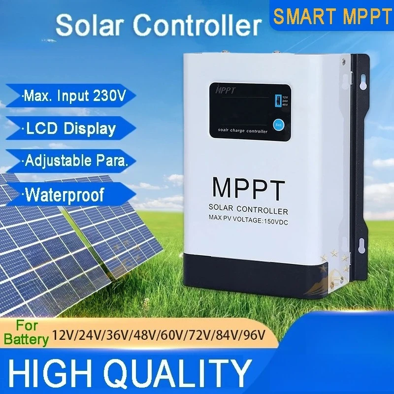 

30A 60A 100A 120A Smart MPPT Solar Charge Controller 12V 24V 48V 150V 230V Regulator for Solar PV Panel LiFePO4 Lithium Battery