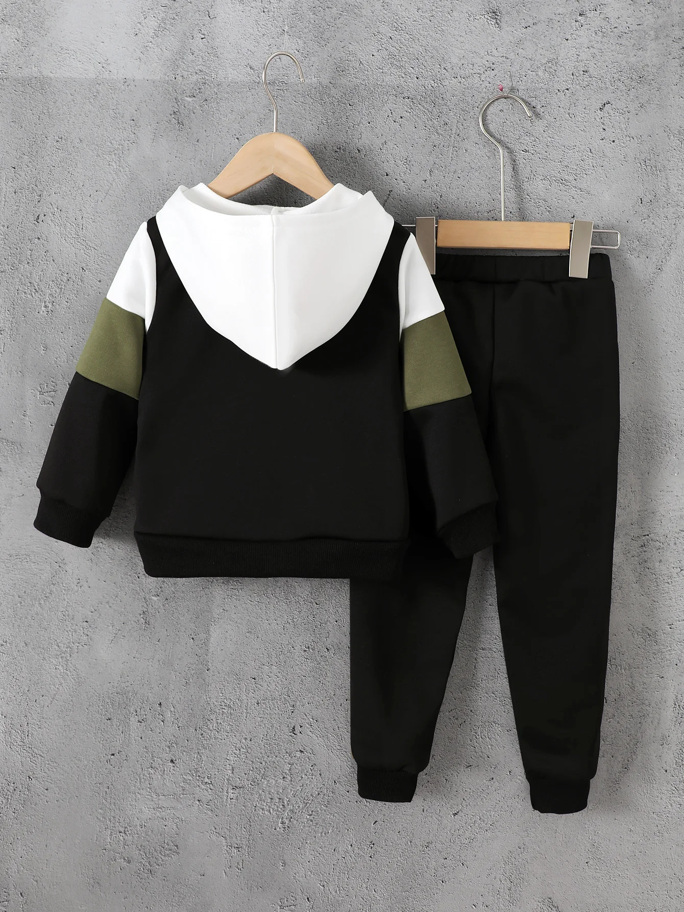 2Pcs Kids Boys Autumn Hooded Tracksuit Fashion Casual Zip Up Jacket+Striped Sweatpants for 4-7Years Children Clothing Outfit Set