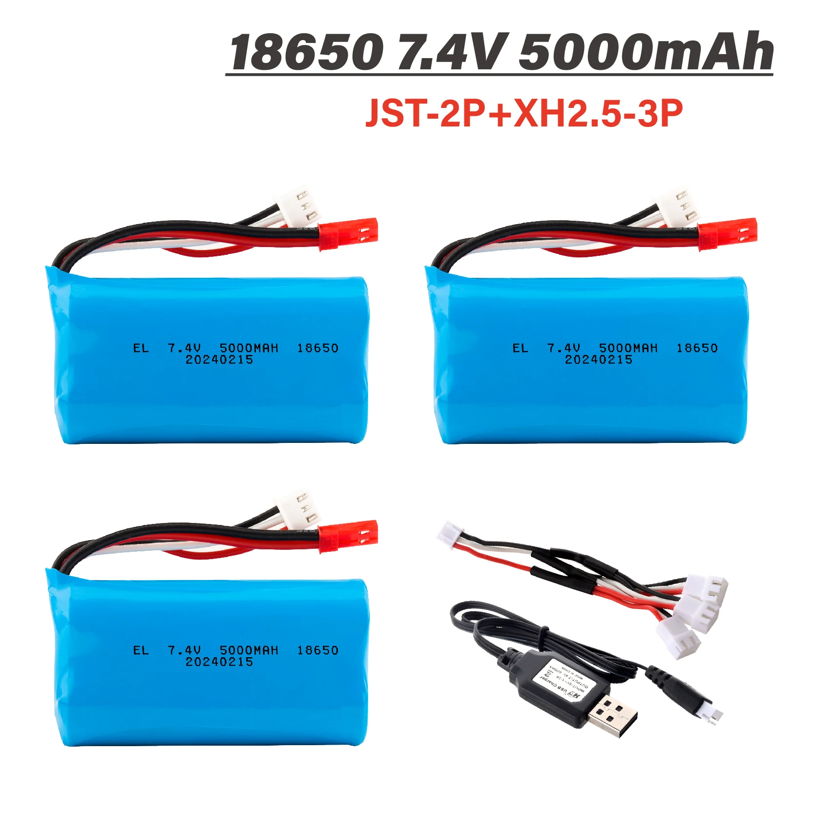 

Upgrade 5000mah 18650 7.4v li-ion Battery JST for SG1605 SG1606 SG1603 SG1604 Pro UDIRC UD 1603 1604 1607 Pro RC battery parts