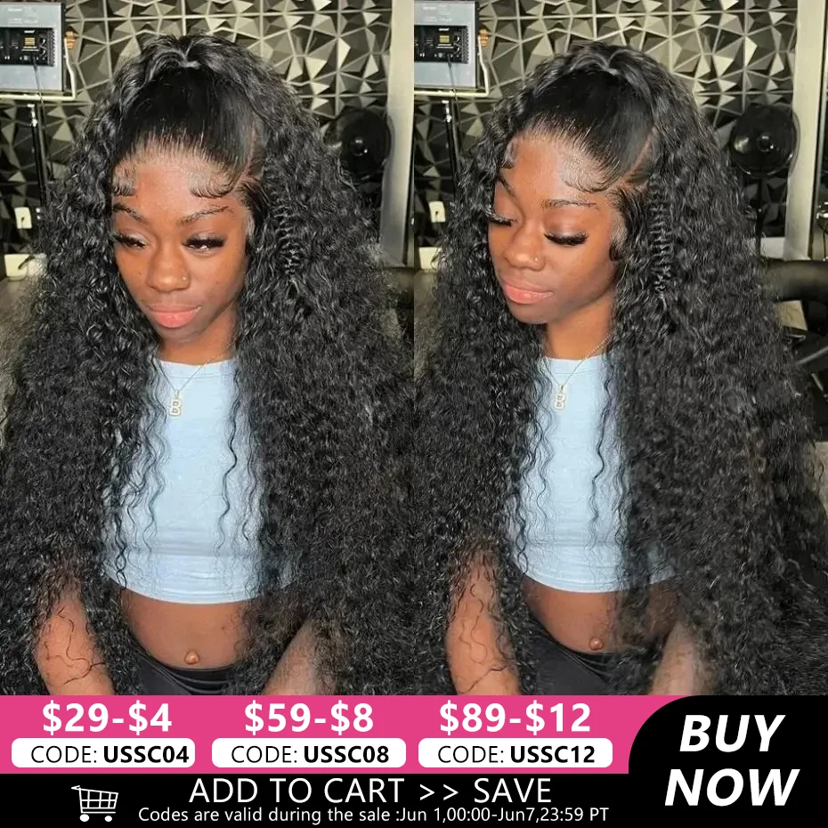 Deep Wave Lace Frontal Wig 13x4 13x6 HD Lace Front Human Hair Wigs Brazilian Remy Curly Hair 4x4 Lace Closure Wig Pre Plucked