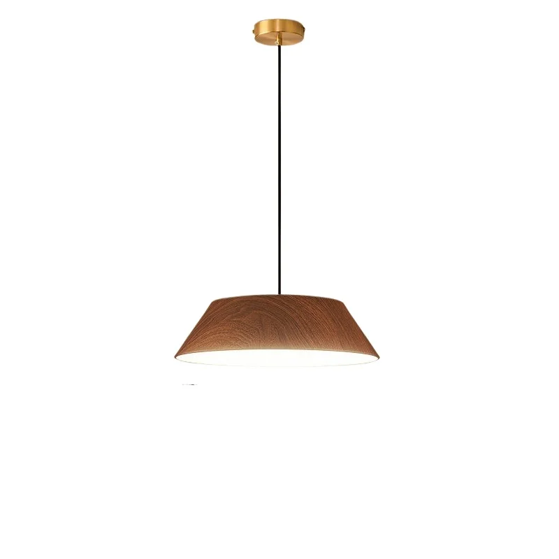 Imagem -06 - Walnut Wood Color Led Pendant Lamp Lustres Nórdicos Criativos para Bar Sala de Jantar Quarto Iluminação de Cabeceira 2024