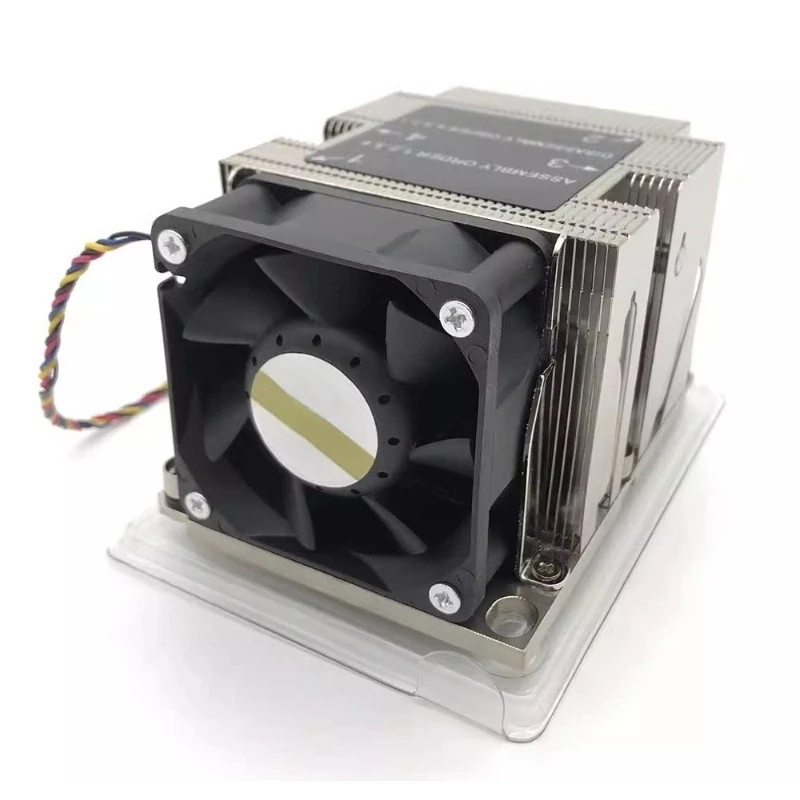 LGA3647 main board 2U heat pipe rectangular server leopard radiator double ball temperature control fan new