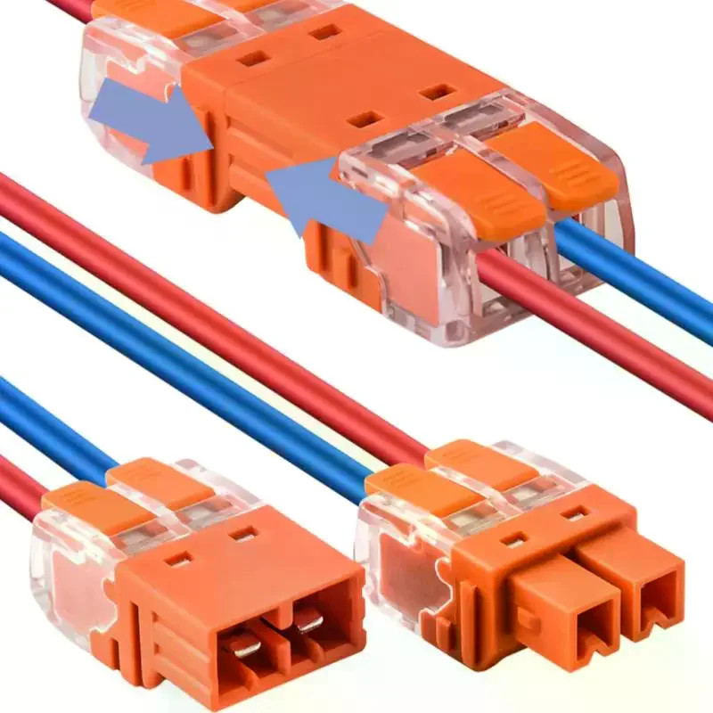 1/2/4Pcs 2/3/4 In And 2/3/4 Out CMK 64 Quick Lever Wire Connectors For Compact Plug Male Female Terminals Universal Blocks