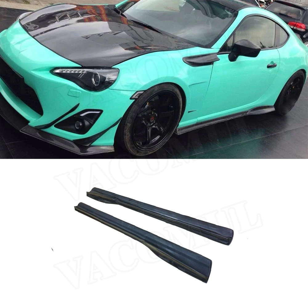 

VACOMUL Carbon Fiber Side Skirts Sticker Trunk Trim Bumper Guard For Toyota GT86 For Subaru BRZ 2014-2016 J Style