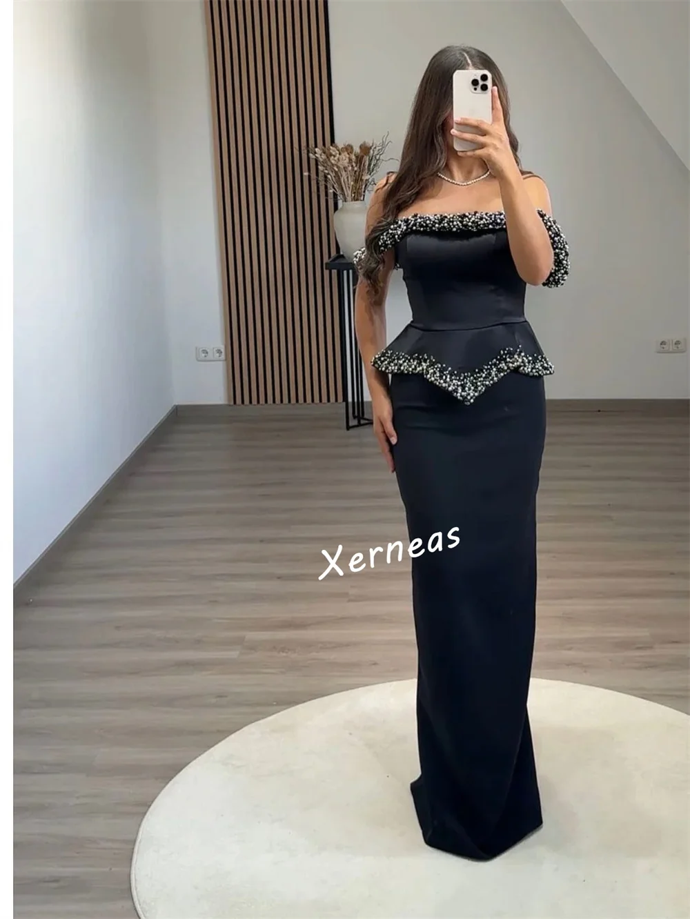 تخصيص جيرسي الديكور غمد خارج على الكتف فساتين طويلة مناسبة مخصصة المرأة الفاخرة مساء حزب ثوب التألق مثير