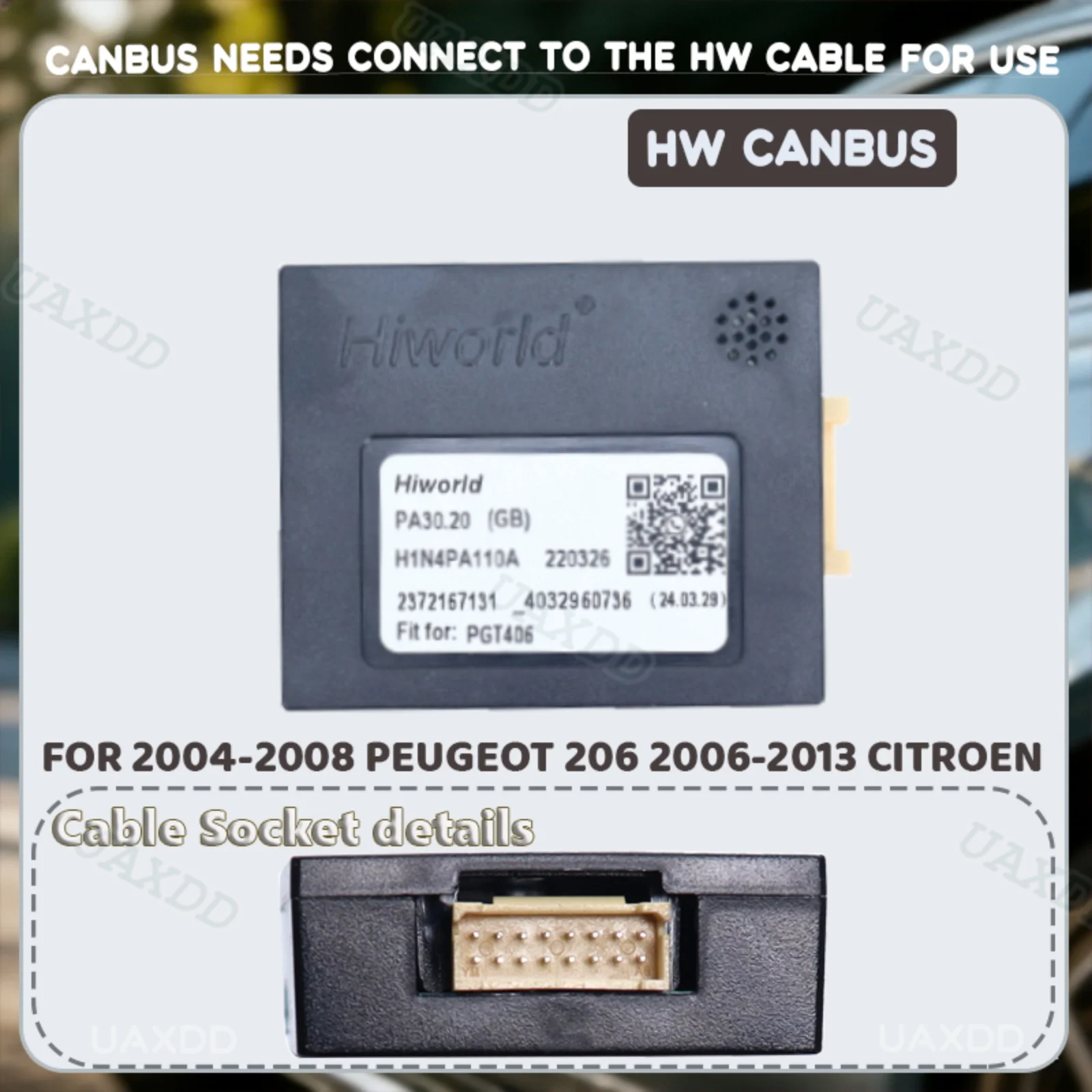 Decoder Automotive Box FOR PEUGEOT 2008 408 Fully Compatible 2004-2011 407 301 2016 307 206 Old 206 UAXDD Canbus 2Din Car Adapte