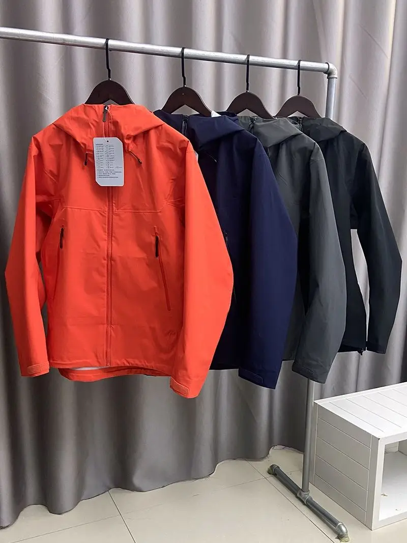 MeiLan Outdoor Men's Windproof and Waterproof Jacket Spring and Autumn Hard Shell Jacket Laminated Rainproof Ski Trendy Jacket