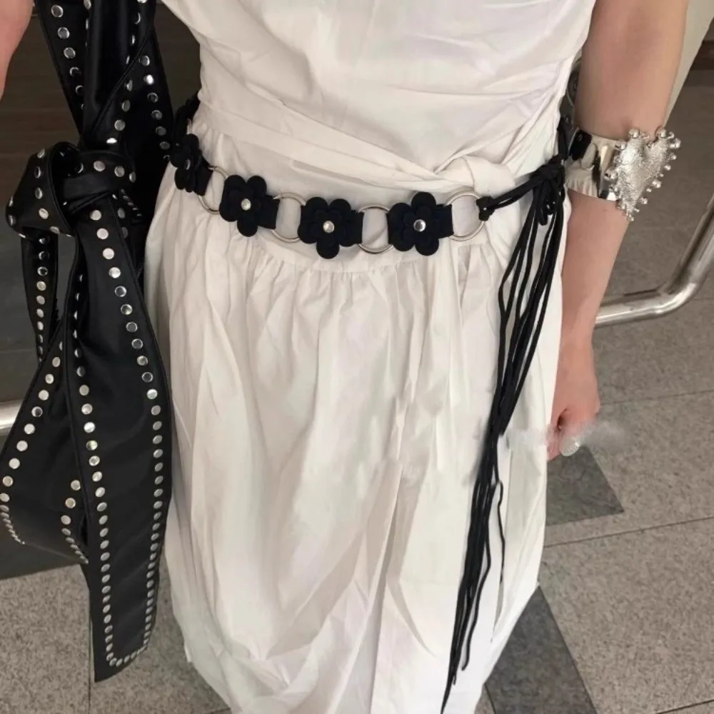 

American Vintage Women's Belt Floral Boho Leather Waist Rope Ethnic Sweet Dress Jeans Belt Streetwear