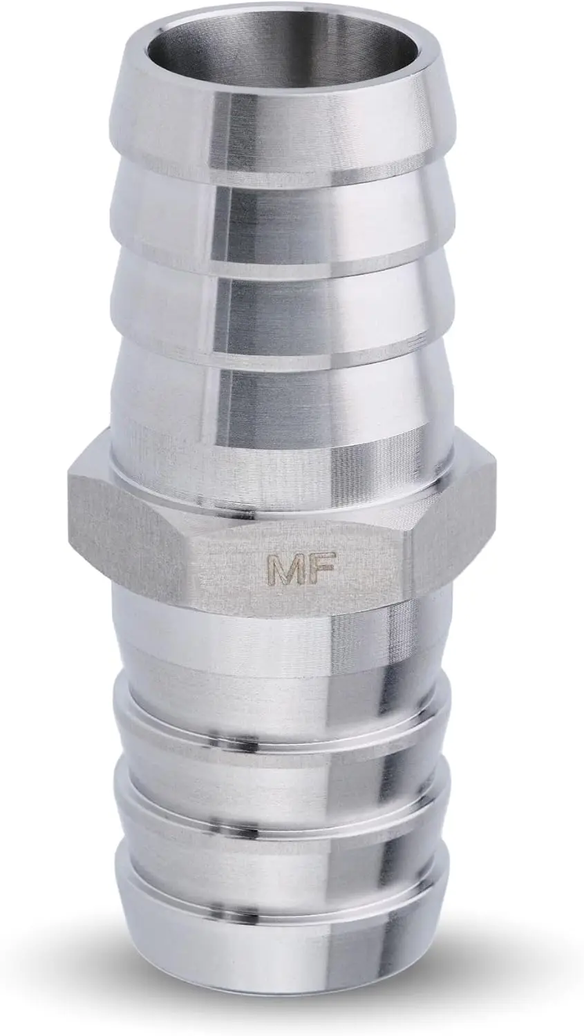 

Stainless Steel 3/4" Hose Barb Fitting Splicer Repair Union Mender, Barb OD 0.79", Pack of 1