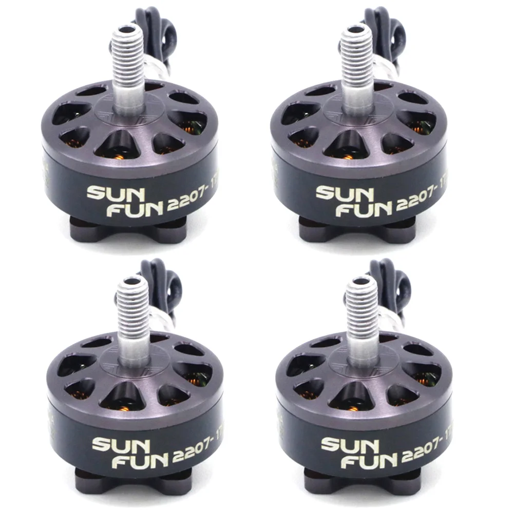 1 / 2 / 4pcs SUN FUN 2207 1750KV 2450KV 2750KV CW Thread FPV Racing Brushless Motor For RC Drone Quadcopter Spare Parts