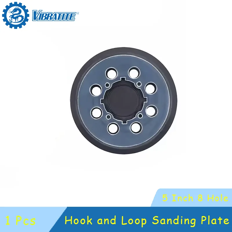 1 Stück 5 Zoll 8-Loch Exzenterschleifer Ersatzpad Klett-Schleifscheibe Trägerplatten Kompatibel mit DWE6421-B2 DWE6421-B3