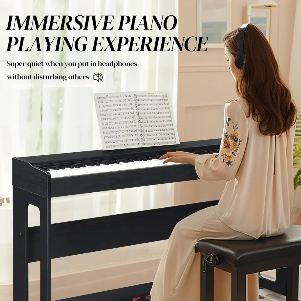 بيانو رقمي ذو 88 مفتاحًا للوحة المفاتيح المرجحة مع شريحة صوت الأحلام، اتصال MIDI/USB، يعمل مع برامج الموسيقى #6