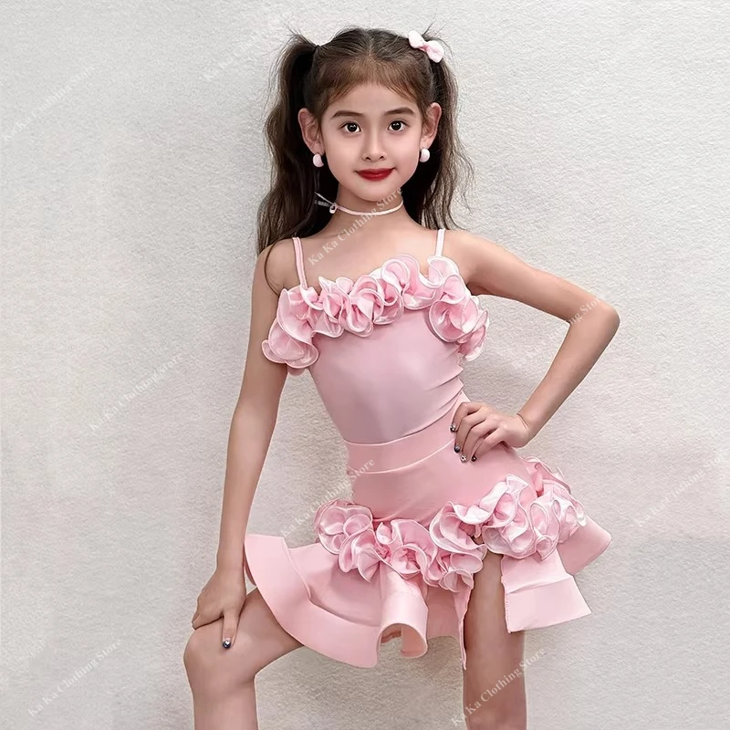 

Платье для латиноамериканских танцев для девочек, бальное платье, стандартные танцевальные платья, детская юбка для танцев самба-танго, платье для латиноамериканских танцев для девочек