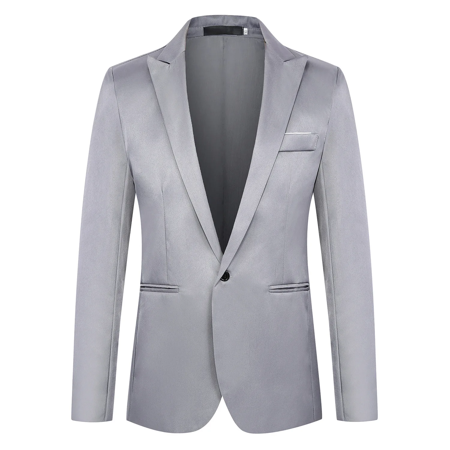 J27 Handsome simple suit British fashion men\'s solid color small suit