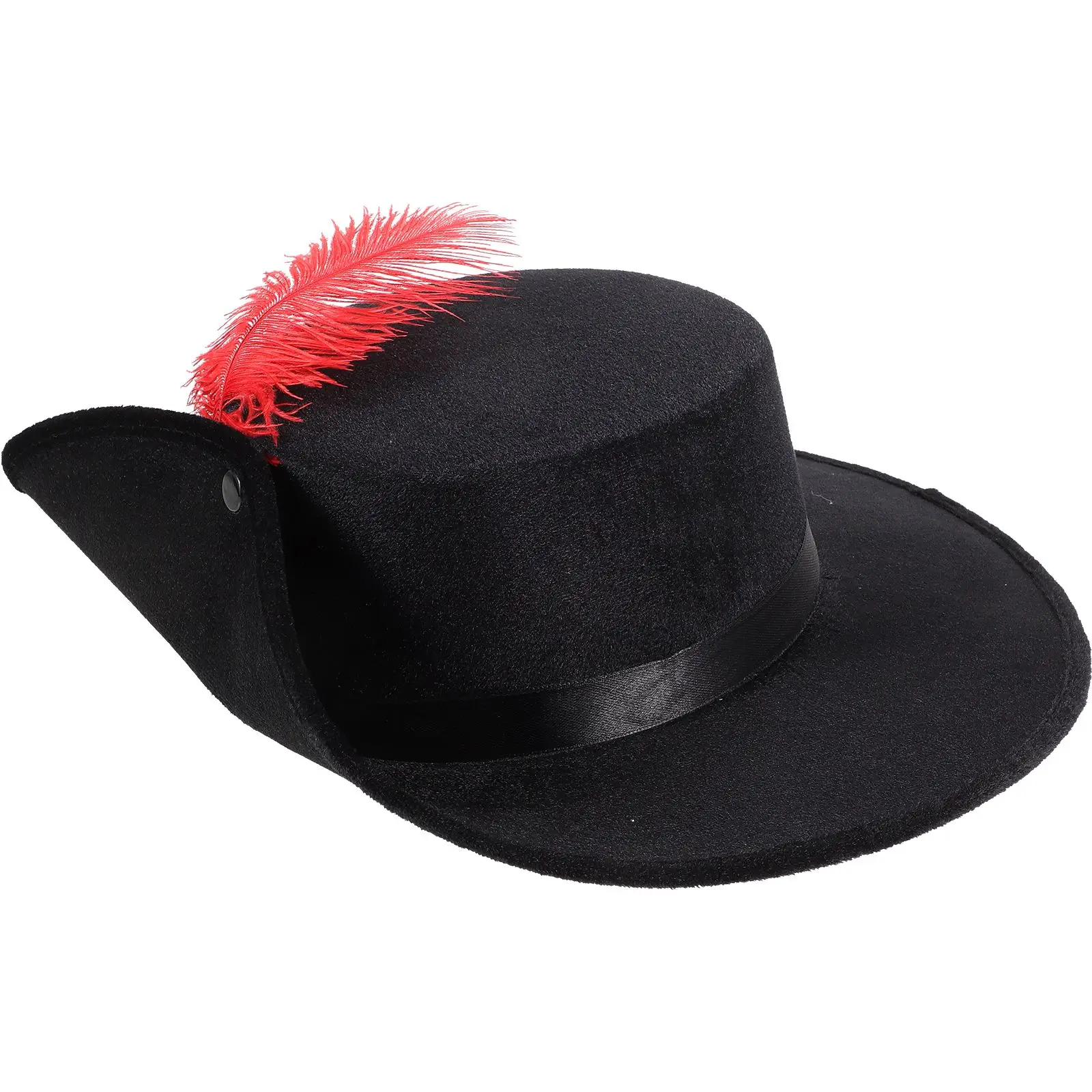 

Brown Pirate Plume Hat Comfortable Reusable Multi Purpose Festival Carnival Hats Party Decoration Photo Prop Cosplay Festive