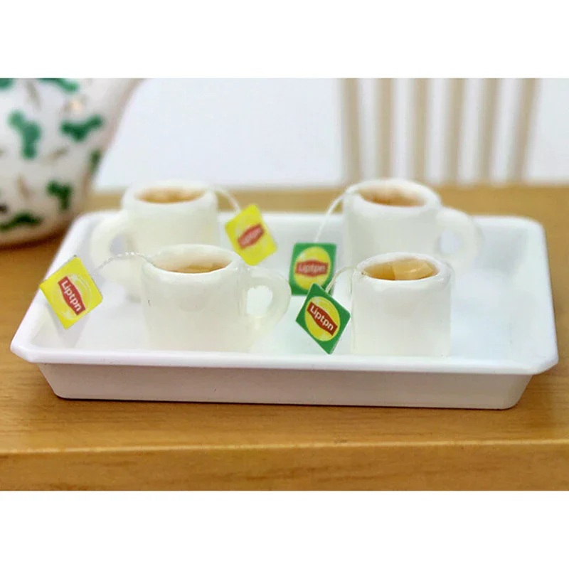 1 قطعة 1:12 دمية الراتنج كوب شاي صغير دمية مصغرة اكسسوارات أكواب لعبة #2
