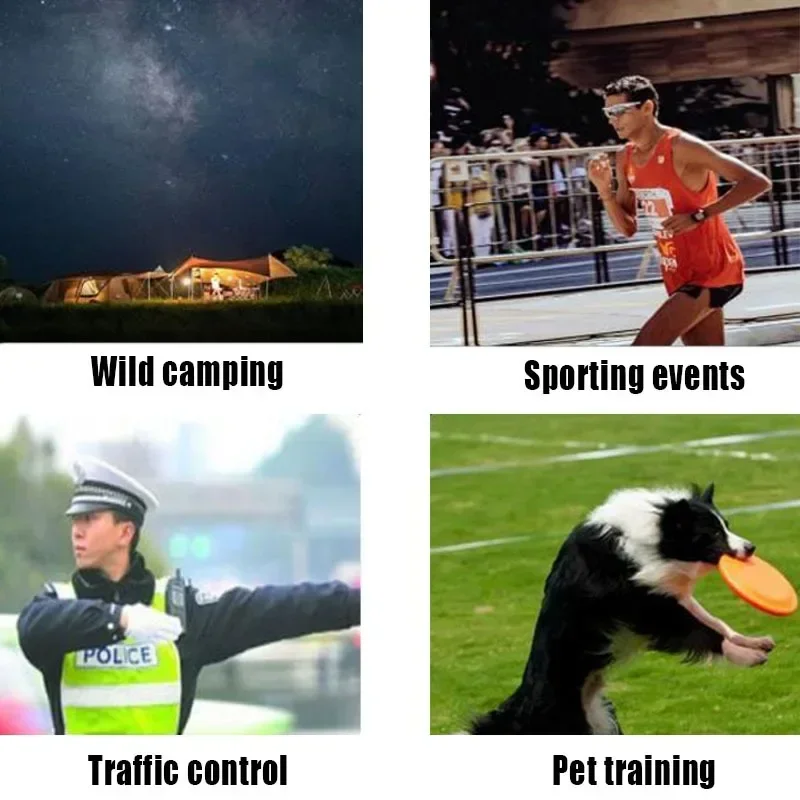 Sifflet électronique multifonctionnel Rechargeable PE pour enseignant, entraîneur de Football, sifflet d'arbitre, fourniture de lampe de poche, équipement d'entraînement