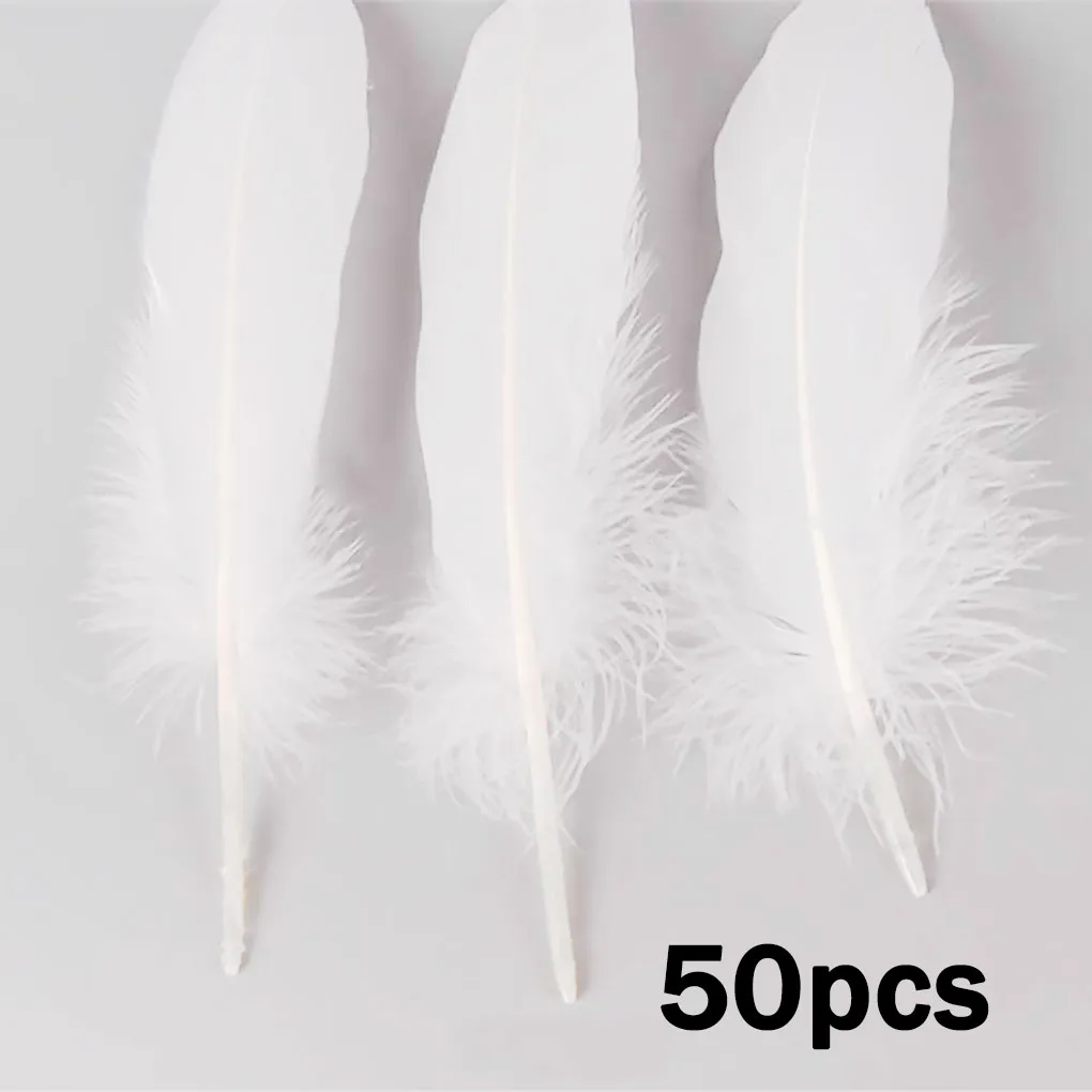 100/50pcs Natural Goose Feathers Plumes 15-20cm White Feather Plume for Home Decor Craft DIY Party Jewelry Decoration