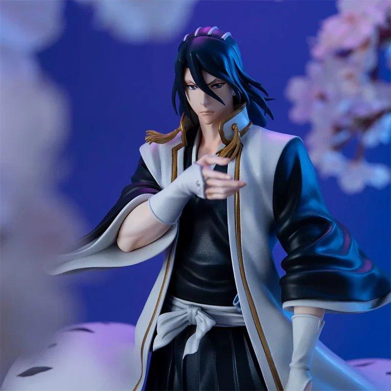 Bandai Origianl Rumah Mega BLEACH Kuchiki Byakuya Asli PVC Tokoh Anime Model Koleksi Patung Boneka Ornamen Hadiah