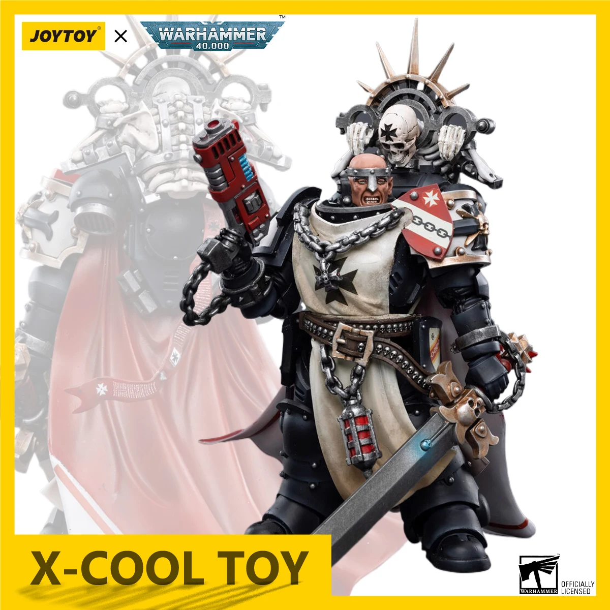 JOYTOY Warhammer 40K Black Templars Action Figure Marshal Baldeckrath Joints Movable Figurine Collection Model Statue Toys Gift