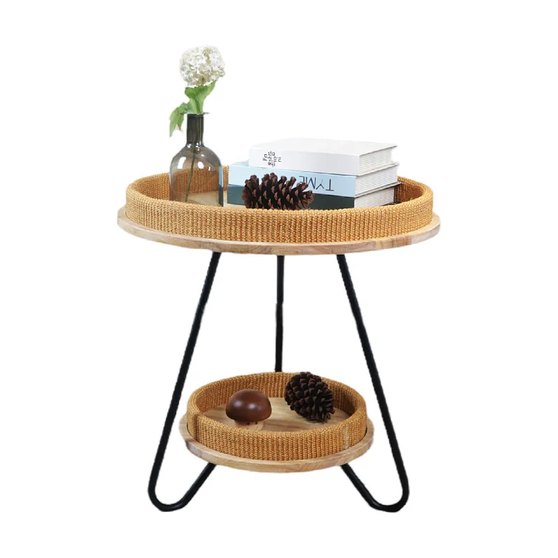 Simple household round double edge B & B hotel table sofa small round table