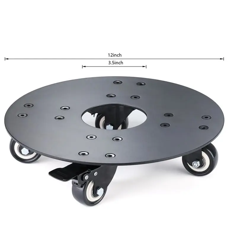 AT44 Plant Stand with Wheels Heavy Duty Aluminum Alloy Rolling Plant Stand Holds 12 Inch 500lbs for Indoor Outdoor