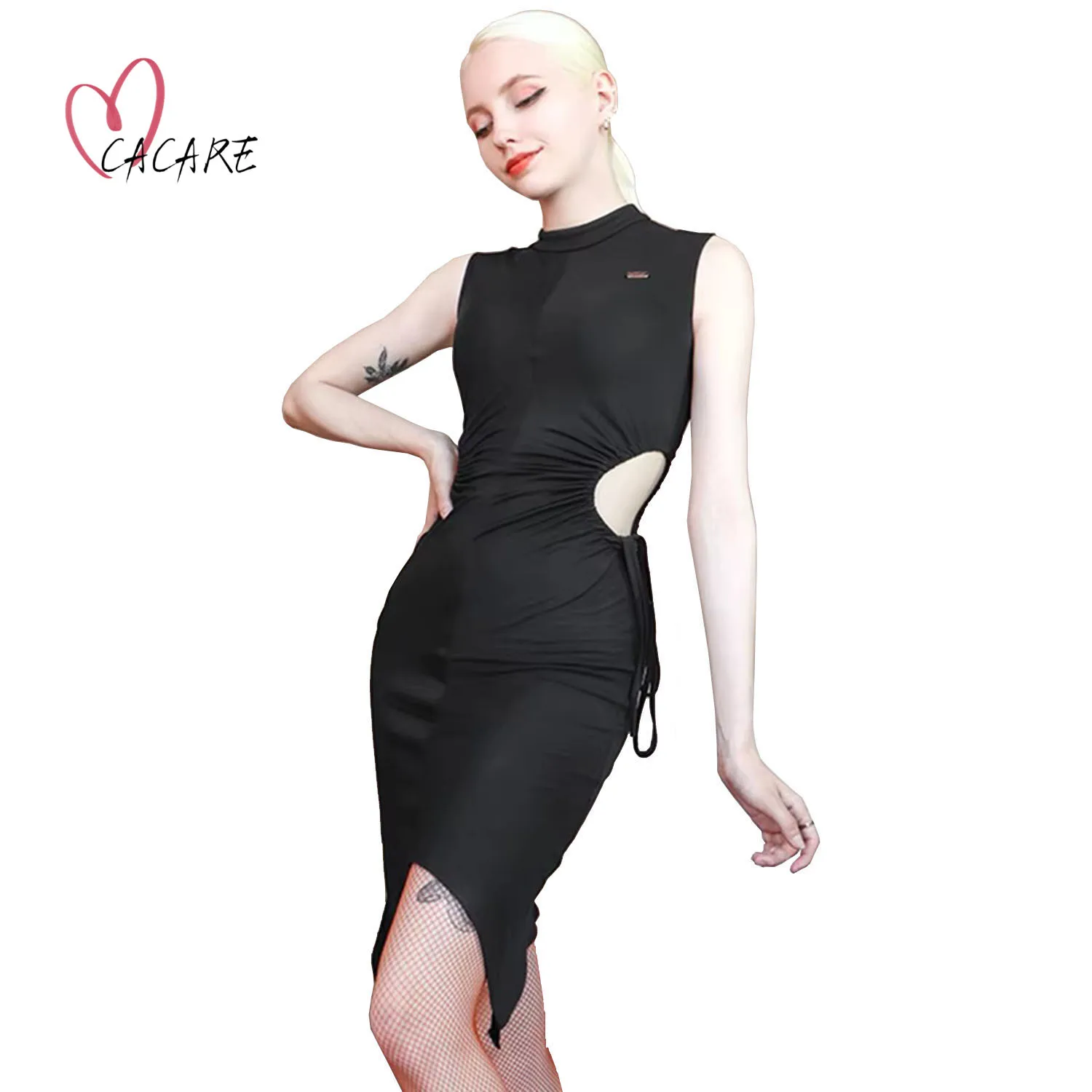 ラインダンス衣装新製品ラテンダンスドレス競技サンバラテンダンススーツショートドレスzymラテンアメリカンダンス1085