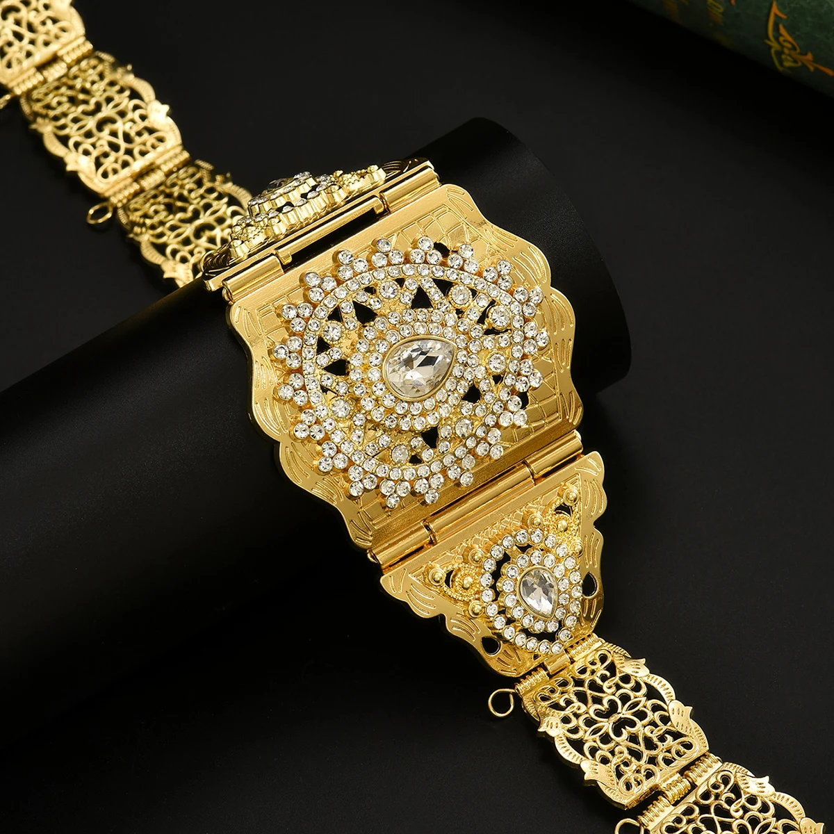 حزام عتيق للسيدات المغربي مع نمط قطرة الماء على شكل فستان الزفاف حزام المجوهرات العربية هدية رمضان