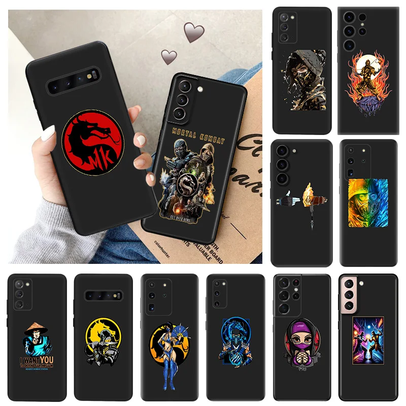 Soft Case for Samsung Galaxy S24 Plus S23 S22 S21 Ultra S20 fe S10 5G S10e Lite Game Cool Mortal Kombat Black Phone Cases Cover