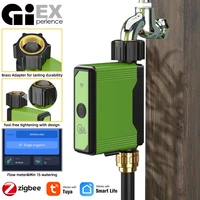 ZIGBEE WIFI Temporizador de riego de jardín inteligente Sistema de riego por goteo con grabador de flujo de agua incorporado Controlador TUYA