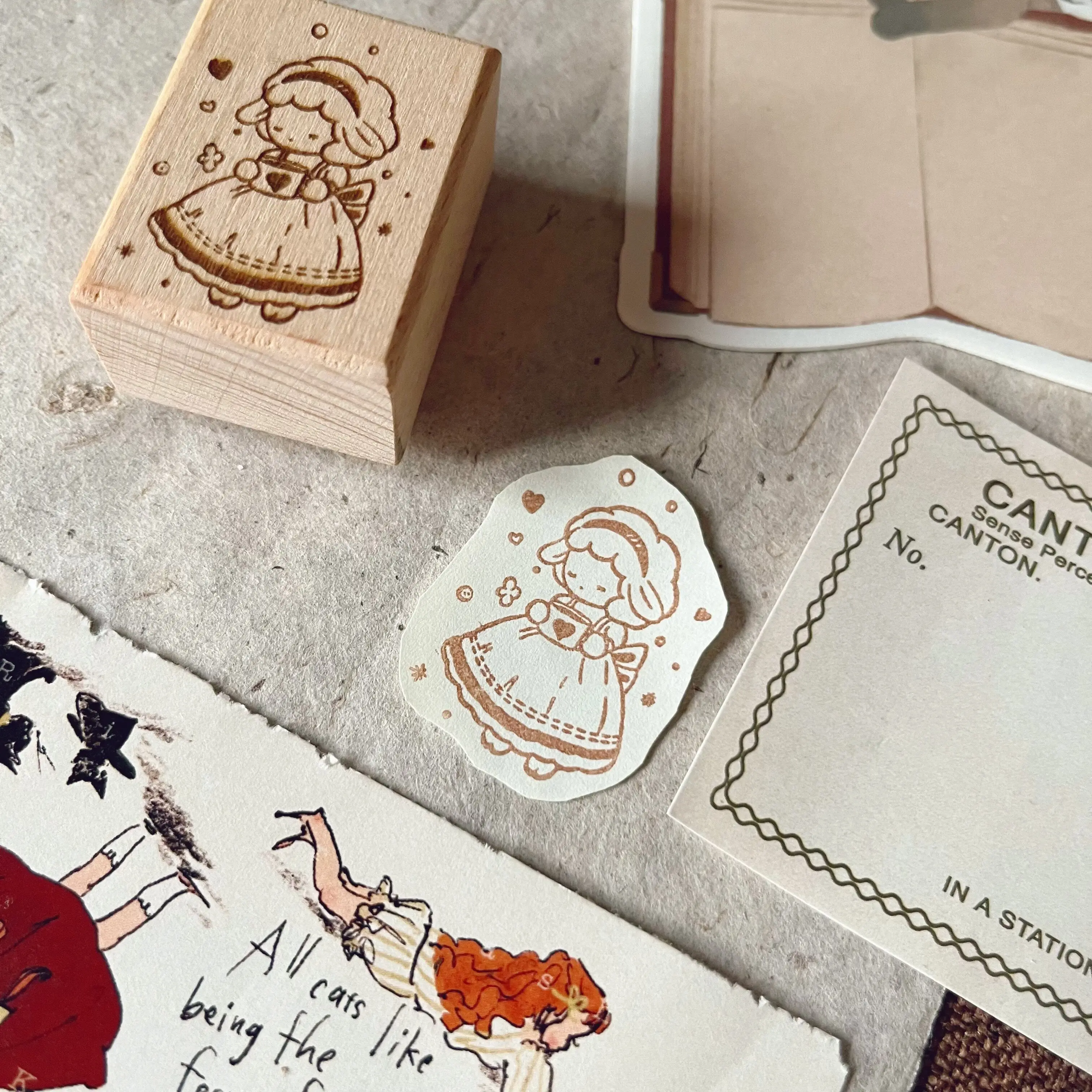 YGJ Salt Retro Coffee Theme Journal-Stempel Holzstempel Holzstempel Journal Collage DIY Scrapbooking – Detail 12