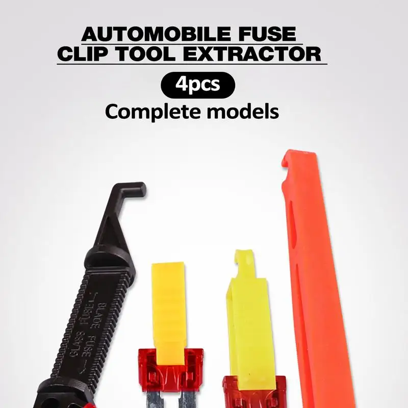 Extracteur de fusibles 4 pièces, outil de Clip de fusible Automobile de voiture, outil de sécurité de retrait, Mini extracteur de fusible à lame en plastique, accessoires de voiture