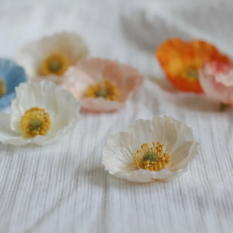 10pcs 5cm/6cm Silk Artificial Poppy Flower Heads For Wedding Party Home Decoration DIY Accessories Fake Flowers Craft